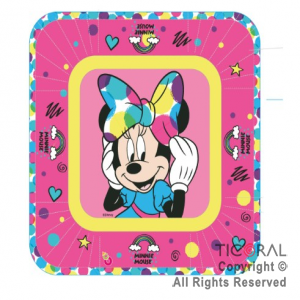 MINNIE PLATOS CUADRADOS x 8